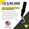 T&T Tools Lid Sling Hook - Lift Manhole Covers & Storm Drain Cover, Versatile Lifting Hooks, Rigid Steel Tool Hook for Moving (Short & Long)