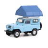 1969 Patrol (60) Light Blue with White Top and Camp'otel Cartop Sleeper Tent The Great Outdoors Series 3 1/64 Diecast Model Car by Greenlight 38050A