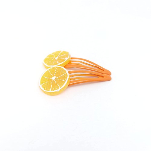4 Pcs Orange Hair Clip,Orange Slice Snap Hair Clips for Women Girls Bangs Side Hairpins Creative Barrettes Hair Accessories, Clips and Barrettes