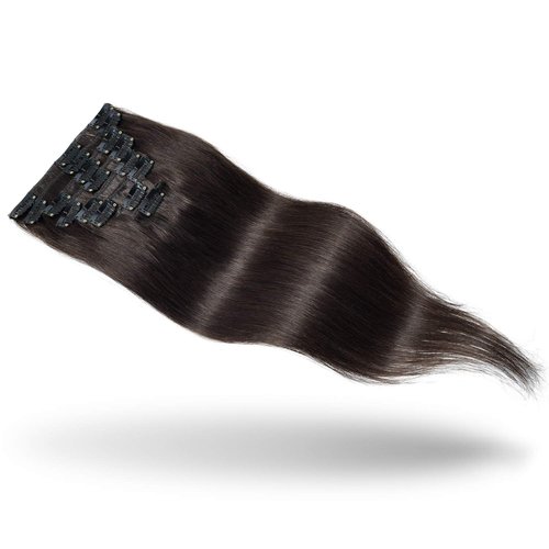 ROSEBUD Clip in Hair Extensions REMY Human Hair 8Pcs 18 Clips 65g/Set 16 Inch