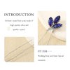 Casdre Crystal Bride Wedding Hair Pins Bridal Hair Piece Wedding Hair Accessories for Women and Girls (Pack of 5) (B Blue)