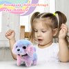 Easfan Walking Puppy Stuffed Animal Interactive Rainbow Dog Barking Tail Wagging Head Nodding Educational Plush Toy Easter Christmas Birthday Gifts for Toddlers Kids Girls, 7"