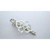 Small silver gold metal viking celtic alligator hair clip for fine thin hair (Primary color: Silver, Clip quantity: 2 Clips)