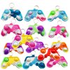 30 Packs Bulk Game Controller Backpack Mini pop Fidget Keychain, Birthday Party Favors,Students Bubble Prize for boy and Little Girl,Kids