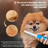 Detangling Pet Grooming Comb for Dogs & Cats with Long & Short Stainless Steel Metal Teeth for Removing Tangles and Knots - Dematting Brush to Detangle Matted Hair