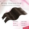 Moresoo Tape in Human Hair Extensions Brown Hair Extensions Tape in Dark Brown Tape in Hair Extensions Human Hair Seamless Tape in Extensions Real Hair 18 Inch #4 20pcs 50g