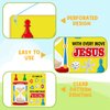 WinnerWhy 24 Sets Board Game VBS Crafts for Kids Religious Jesus Sign Craft Kit with Printed Acetate Board Game Cards Lanyard for VBS Vacation Bible School Classroom Activities Supplies (Trust Jesus)