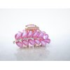 Small gold metal leaf crystal hair claw bridal clip (Primary color: Blue)