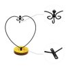 Ornament Display Stand for Hanging Glass Terrarium Wood Base Creative Decoration for Home Garden Wedding Party Festival (Heart)