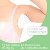 FERCAISH Underarm Sweat Pads - 1 Pairs Reusable Sweat Absorbing Guards with Shoulder Strap, Breathable and Washable Armpit Sweat Pads, Quick-Dry Anti-Perspiration Stickers for Women and Men(White)