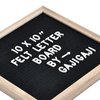 Felt Letter Board with 294 Letters, Numbers, Symbols - 10x10 inch Changeable Message Board with Wooden Frame Wall Mount (Black)