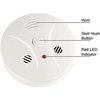 Lecoolife 3 Pack Smoke Detector Battery Operated with Photoelectric Sensor and Silence Button, Travel Portable