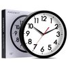AKCISOT Wall Clock 10 Inch Silent Non-Ticking Modern Clocks Battery Operated - Analog Small Classic for Office, Home, Bathroom, Kitchen, Bedroom, School, Living Room(Black)