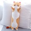 shangman Lovely Plush Cat Doll Cute Cartoon Soft Stuffed Kitten Long Throw Sleeping Pillow Toy Gift for Kids Girlfriend Multiple Size (Brown,50cm/19.6in)