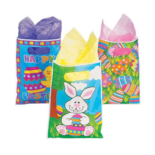 Fun Express - Easter Treat Bag Assortment for Easter - Party Supplies - Bags - Plastic Bags - Easter - 36 Pieces