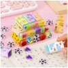 Cute Erasers for Kids Bulk 16 Pack Animal Food Fun Desk Pets Pencil Students School Supplies Prize Gifts Party Favors