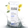 - Face Wash Double Cleanse By The Crème Shop 2 in 1 Facial Foam Cleanser | Witch Hazel + Lemon + Green Tea Daily Cleanser & Makeup Remover.
