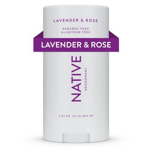 Native Deodorant Contains Naturally Derived Ingredients, 72 Hour Odor Control | Deodorant for Women and Men, Aluminum Free with Baking Soda, Coconut Oil and Shea Butter | Lavender & Rose