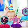 9 Pieces Gymnastics Party Decoration Gymnastics Party Centerpiece Gymnastics Birthday Honeycomb Centerpiece Table Topper for Birthday Baby Shower Gender Reveal Party Supplies
