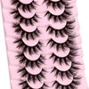 Veleasha Mink Lashes Spiky Cat Eye Lashes Dramatic Eyelashes Fluffy 7 Pairs Manga Lashes 16-26mm Wet Long False Eyelashes 3D Lashes Look Like Eyelash Extensions (C+ Curl - Pretty)
