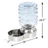 Etna Stainless Steel Pet Dog Cat Water Fountain Bowl, Holds 3 Liters