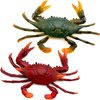 Gemini&Genius Crabs Animal Figures Marine Animal Toys Sea Animal Action Figures Ocean Model Toy Stocking Stuffers, Role Play, Swim, Bath Toys for Kids
