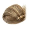 Clip in Hair Extensions, Golden Blonde with Light Blonde Highlights Remy Hair Extensions Clip in Real Human Hair 7 Pcs 70G Clip in Extensions 18 Inch Double Wefts Hair Clip ins for Fine Hair Women