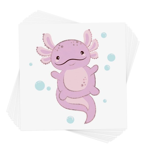 Flash Tattoos AXOLOTL set of 10 kids temporary tattoos | individually wrapped, Axolotl Party Favors, Axolotl Party Supplies, kids tattoo, classroom prize, birthday party supplies