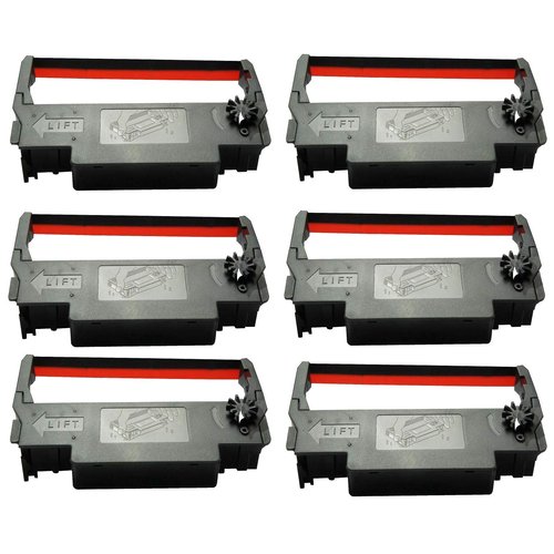 SP-700 Black and Red Ribbon Ink Cartridge Compatible with Star SP-700BR, RC-700BR, SP-712, SP-742 POS Printer Ribbon (6 Pack)