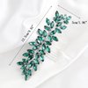 Brihasory Luxurious Wedding Hair Comb Full Rhinestones Bride Hair Accessories for Party Prom Bridal Side Hair Combs for Women Bride Girls Hair Decoration(Green)