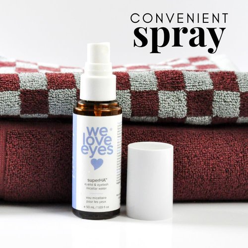 We Love Eyes - superHA Eyelid & Eyelash Micellar Water - Remove eye makeup with lush, supportive micelles in a sodium hyaluronic base, oil free