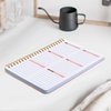 Undated Weekly Planner- Weekly Goals Notebook, A5 To Do List Planner, Habit Tracker Journal with Spiral Binding, 5.7 x 8.0 inches