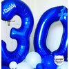 Navy Blue 30 Number Balloons, 40 Inch Giant Number 30 Balloons Foil Mylar Helium Dark Blue Number Balloons for 30th Birthday Party Supplies Anniversary Event Celebration Decorations