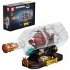 Mould King Ship in a Bottle Building Blocks Sets, 10085 Revenge Pirate Boat Model Kits Toys, Collectible Display Pirate Ship in a Bottle Kit, STEM Project for Adults and Kids Aged 8+ (885 Pieces)