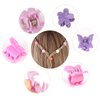 YISSION 80Pcs Mini Hair Clips for Girls Women Small Flower Hair Clips Tiny Butterfly Hair Clips 90s Hair Accessories for Girls Women with Box Package Random Dark Colors