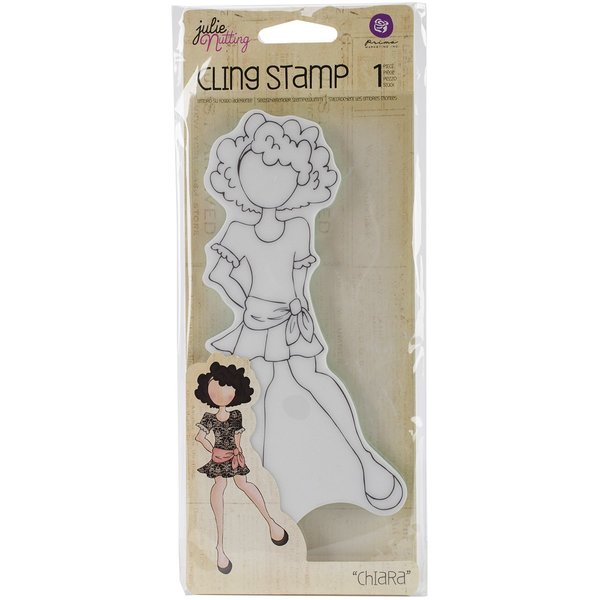 Prima Marketing 10761 Julie Nutting Mixed Media Cling Rubber Stamps, 3.3-Inch by 7.2-Inch, Chiara