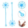 ULTNICE 20Pcs Stretchy Sticky Toy Halloween Prank Toys Spider Net Design Wacky Fun Stretchy Sticky Spider Web Halloween Playthings Halloween Party Favors for Kids (Blue)