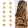 ACO-UINT Hair Clip, 12 Pcs Gold Flower Hair Claws for Women, Mini Metal Claw Clips, Cute Hair Accessories for Women and Girls