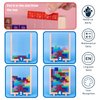 Wooden Blocks Puzzle Brain Teasers Toy, Intelligent Colorful 3D Plastic Blocks Game with Vertical Wood Frame Game Board, Tangram Educational Montessori Toys Gift for Kids Age 4-8 Years Old