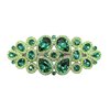 Faship Gorgeous Green Rhinestone Crystal Floral Hair Barrette Clip