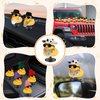AILOVETECK Rubber Ducks with Duck Plug Holder, Car Ducks for Dashboard, Dashboard Duck for Car Jeep Decoration, Funny Car Dashboard Accessories Gift, Black spot Cowboy Hat