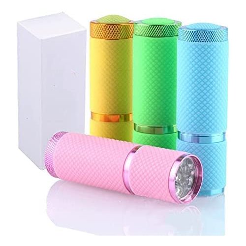 Meitawilltion 9 LED Small Glow Nail Lamp,Mini UV Nail Dryer for Gel Nails Polish,Portable Flashlight for Nail Art Pink