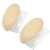 AnHua®2PCS Charming BUMP IT UP Volume Inserts Do Beehive hair styler Insert Tool Hair Comb Black/Brown colors for choose Hot (Beige)
