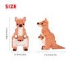 Larcele Animal Series Micro Building Blocks Animal Set, DIY Mini 3D Building Toy Bricks,899 Pieces KLJM-07 (Kangaroo)
