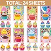 T-Antrix 24 Sheets Make Your Own Cupcake Stickers Make A Face Stickers for Kids Toddlers with DIY Craft Stickers Kids Party Favor Supplies Crafts