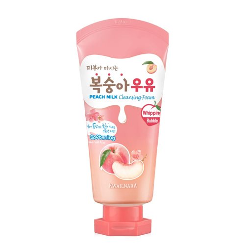 WELCOS KWAILNARA Milk Facial Cleansing Foam (120 ml / 4.06 Fl. oz) (Peach)