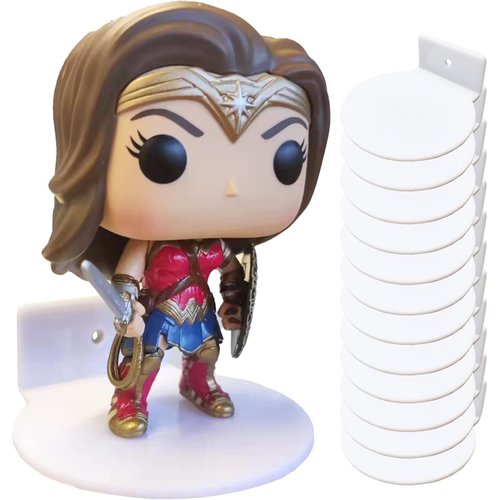 12-Pack White Acrylic Display for Funko Pop Shelves - Suitable for Boxed and Unboxed Figures - 4-Inch Vinyl Funko Pop Wall Display - Action Figure and Funko Pop Display Case - 3 Inch Diameter