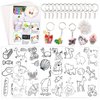 Natonhi Heat Shrink Plastic Sheets Kit 145Pcs Shrink Art Kit Including 20pcs Shrinky Paper Sheets 6pcs Traceable Picture Keychains Accessories- Perfect for Shrinky Dink Sheets Crafts Making