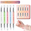 10 Pcs Nail Art Sculpture Pen Dual Tipped Silicone Nail Tools Nail Art Acrylic Pen Silicone Brushes for Resin Nail Art Tools for Design Nail Foil Carving Drawing Effect Shaping Drawing