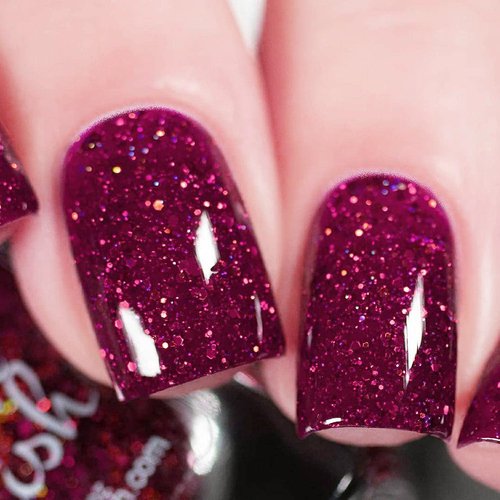 Vishine Gelpolish Lacquer Shiny Color Soak Off UV LED Gel Nail Polish Professional Manicure Glitter Red(1550)